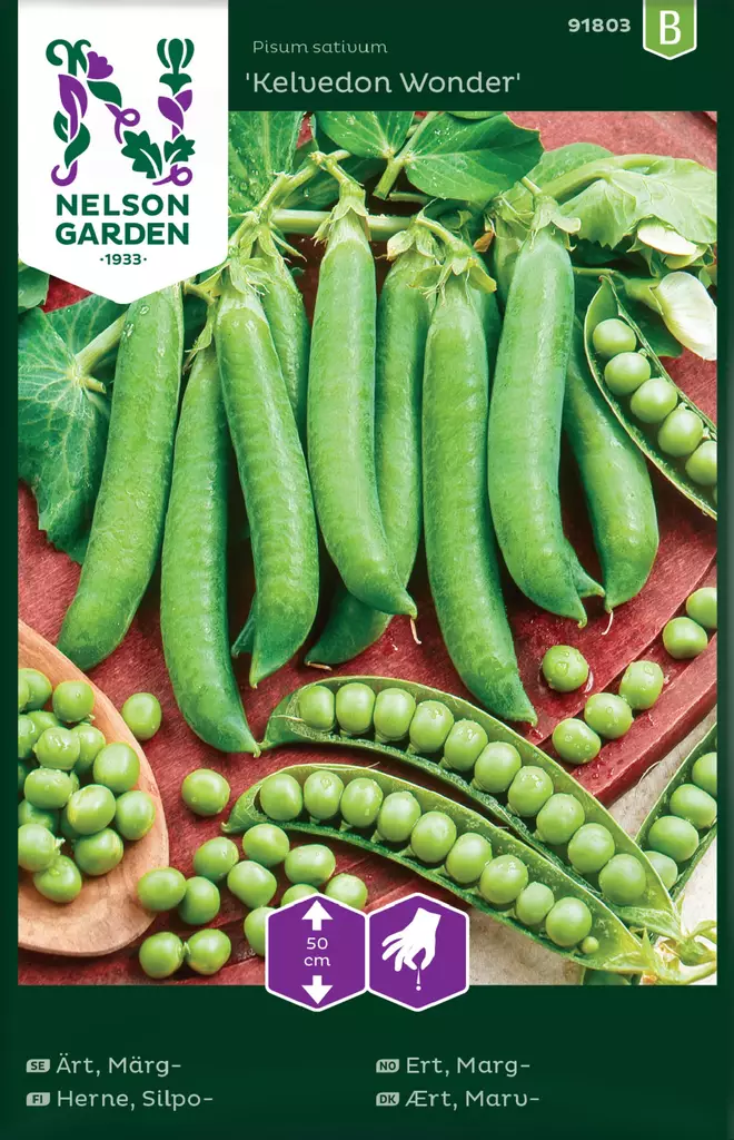 SILPOYDINHERNE KELVEDON WONDER - Herneen siemenet - 7312600918030 - 2