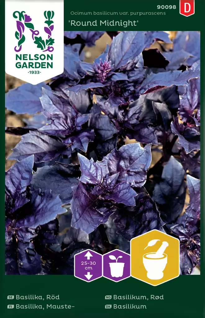 MAUSTEBASILIKA ROUND MIDNIGHT - Basilikan siemenet - 7312600900981 - 2