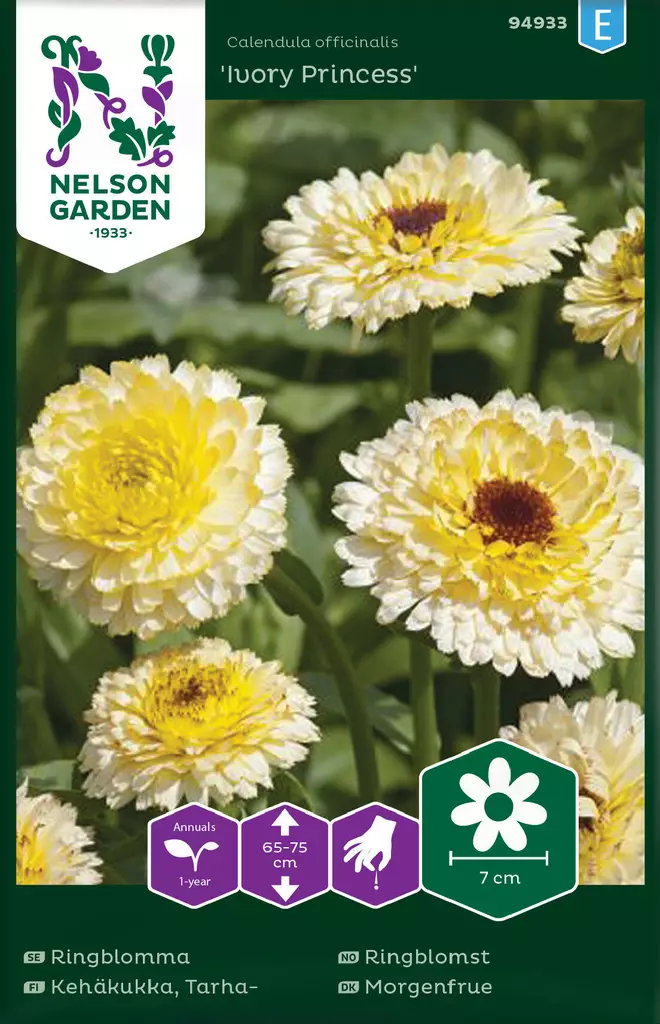 TARHAKEHÄKUKKA IVORY PRINCESS - Kehäkukan siemenet - 7312600949331 - 2