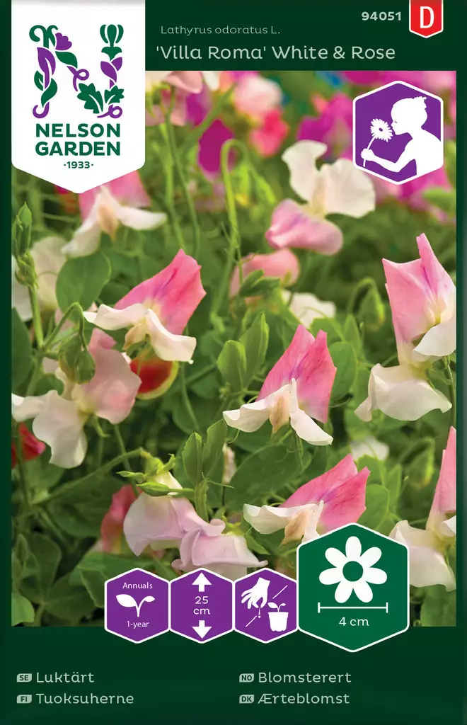 TUOKSUHERNE VILLA ROMA WHITE & ROSE - Muut kesäkukkien siemenet - 7312600940512 - 1
