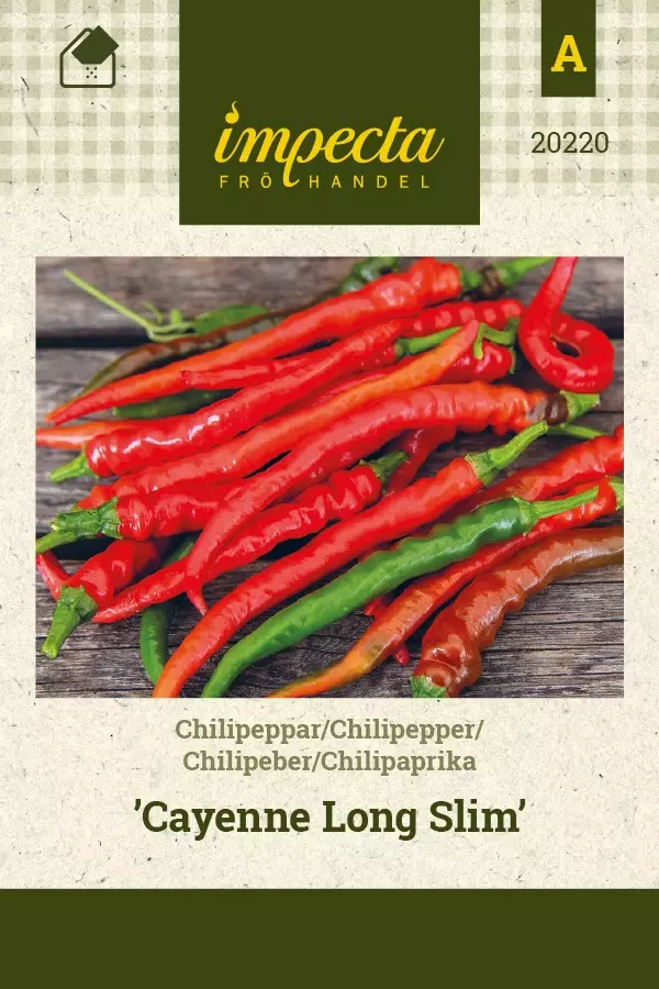 CHILIPAPARIKA CAYENNE LONG SLIM - Paprikan ja chilin siemenet - 7332756202203 - 1