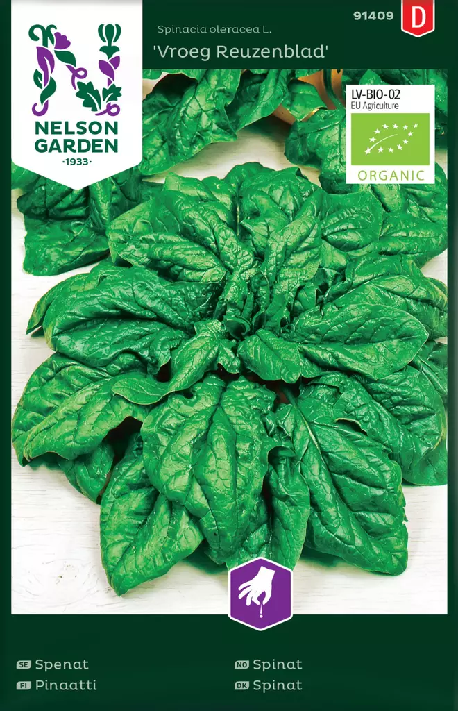 PINAATTI VROEG REUZENBLAD, LUOMUSIEMEN - Muut vihannesten siemenet - 7312600914094 - 2