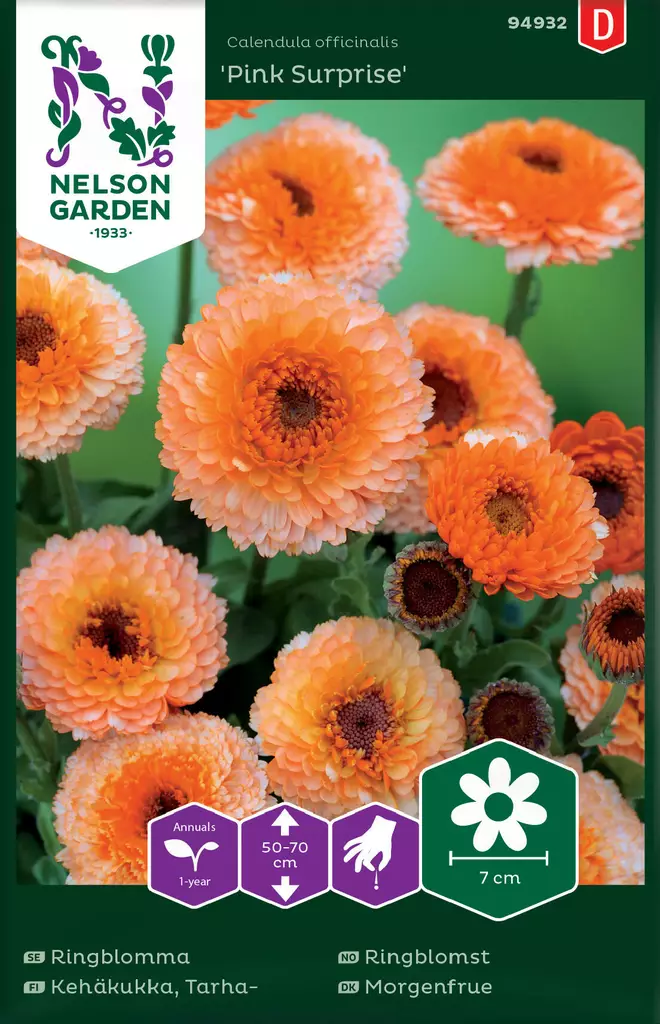 TARHAKEHÄKUKKA PINK SURPRISE - Kehäkukan siemenet - 7312600949324 - 2