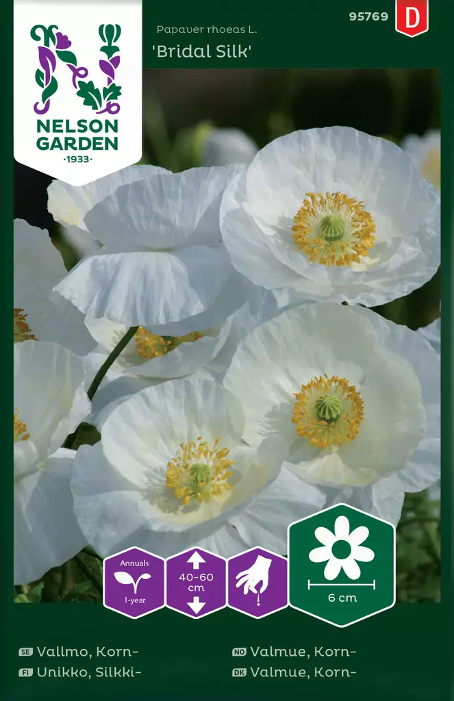 SILKKIUNIKKO BRIDAL SILK - Muut kesäkukkien siemenet - 7312600957695 - 2