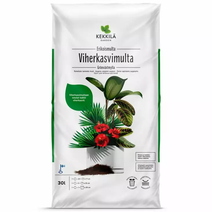 VIHERKASVIMULTA 30 L - Mullat sisäkasveille - 6433000100465 - 1