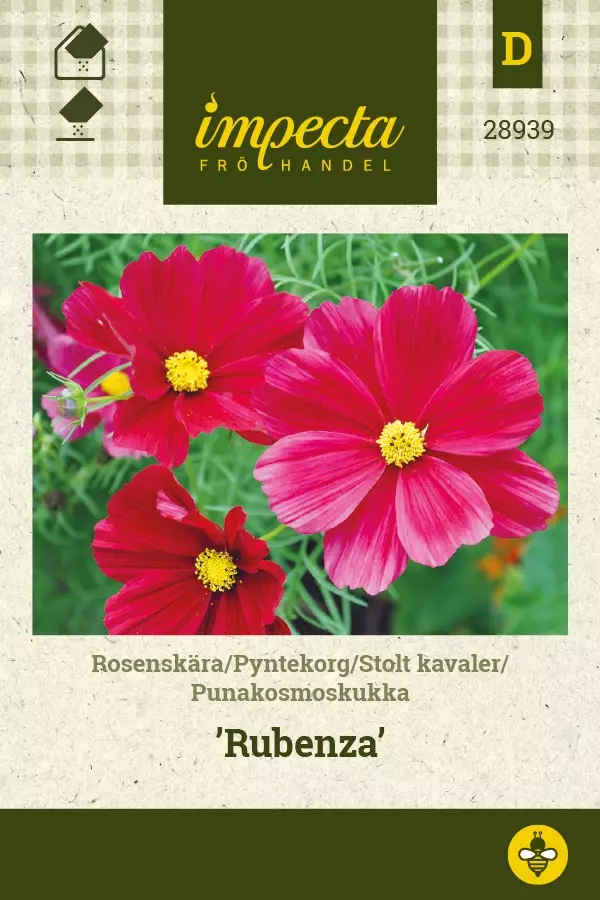 PUNAKOSMOSKUKKA RUBENZA - Muut kesäkukkien siemenet - 7332756289396 - 1