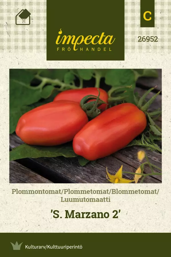 LUUMUTOMAATTI SAN MARZANO 2 - Tomaatin siemenet - 7332756269527 - 1