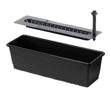 PAULIINA SÄILIÖLAATIKKO 75 CM MUSTA - Parvekelaatikot - 6411764736557 - 1