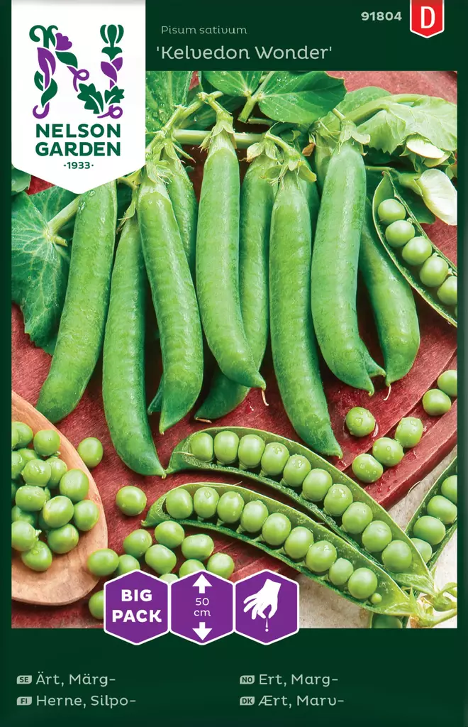 SILPOYDINHERNE KELVEDON WONDER, BIG BACK - Herneen siemenet - 7312600918047 - 2