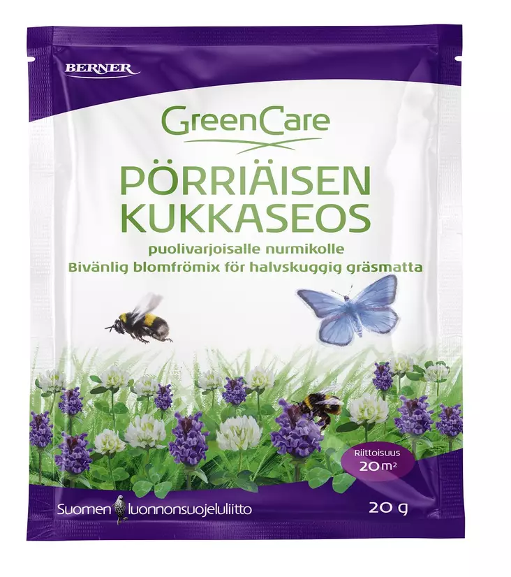 PÖRRIÄISEN KUKKASEOS PUOLIVARJO 20 G - Niittykukkien siemenet - 6414505163018 - 1