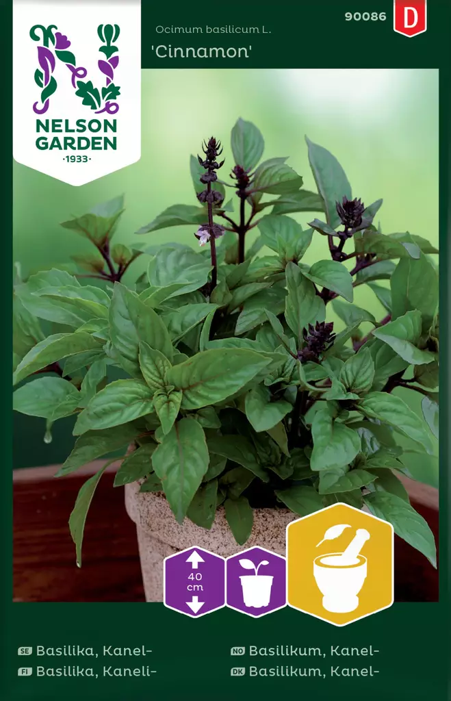 KANELIBASILIKA CINNAMON - Basilikan siemenet - 7312600900868 - 2