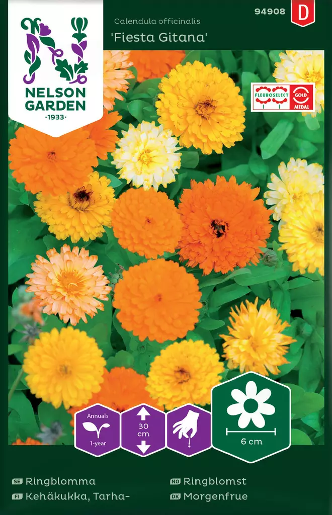 TARHAKEHÄKUKKA FIESTA GITANA, SEOS - Kehäkukan siemenet - 7312600949089 - 2