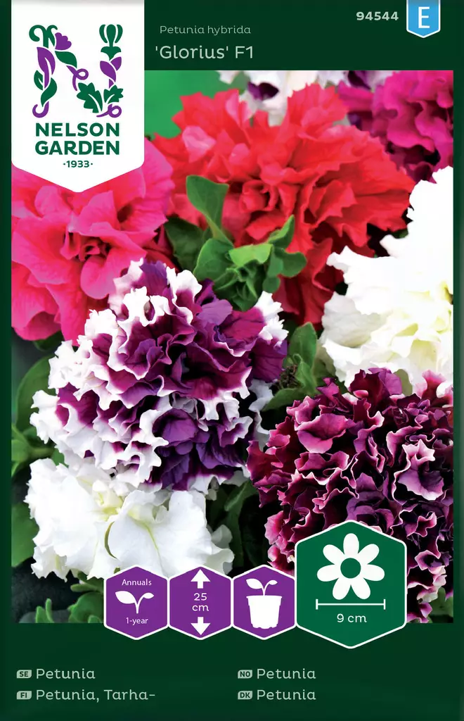 TARHAPETUNIA GLORIOUS F1, SEOS - Muut kesäkukkien siemenet - 7312600945449 - 1
